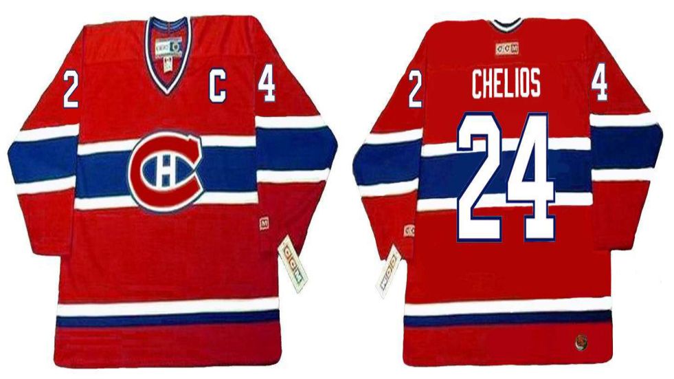 2019 Men Montreal Canadiens #24 Chelios Red CCM NHL jerseys->montreal canadiens->NHL Jersey